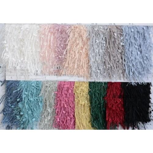 Spot woven tassel plush garment fabric