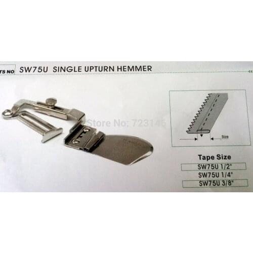 MADE IN JAPAN LOCKSTITCH DOUBLE FOLD BIAS BINDER HEMMER&HEMMER FEET FOOT SW75U SINGLEUP TURN HEMMER