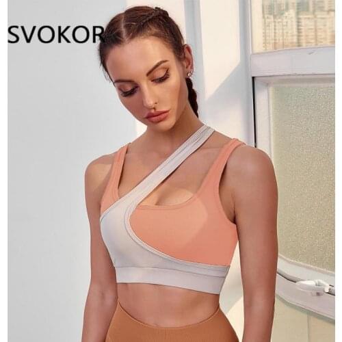 SVOKOR Shockproof Cross Straps Sports Bras Women Fitness Crop Tops Brassiere Push Up Workout Underwear Female Sexy Comfort