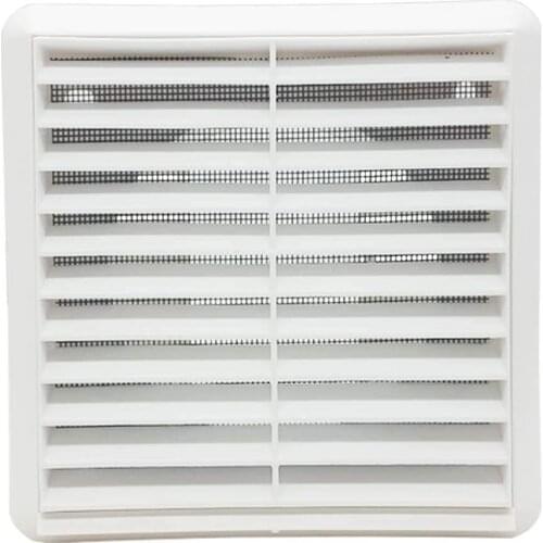 1PC Air Vent Ventilation Grill Cover Wall Ceiling Mounted Vent Built-in Fly Screen Mesh for Bathroom Office Home (White, 100mm)