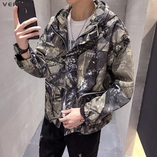 VERSMA Hip Hop Loose Camouflage Cargo Pilot Jacket Coat Men Autumn Japanese Harajuku Oversized Baseball Jackets Men Dropshipping