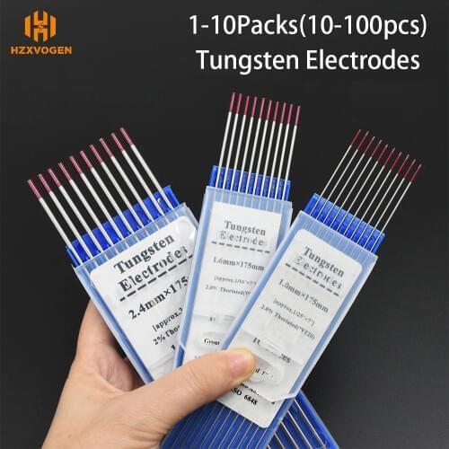 HZXVOGEN Tungsten Electrodes 1.0/1.6/2.4mm Welding Machine Accessories For Tig Welder