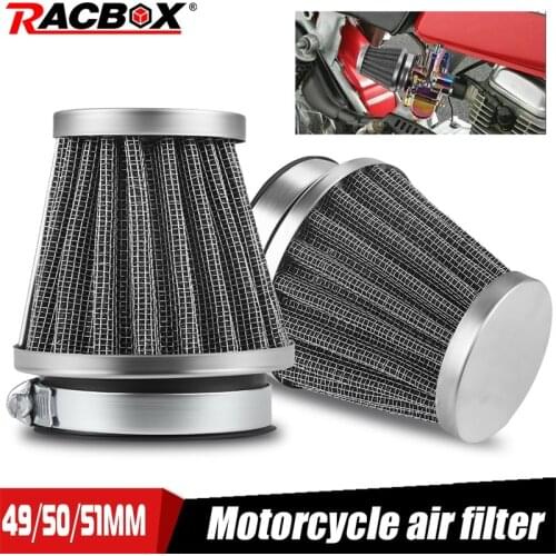 49 50 51mm Motorcycle Air Filter Mini Round air Pod cleaner foam for Honda Pitbike Cafe Racer