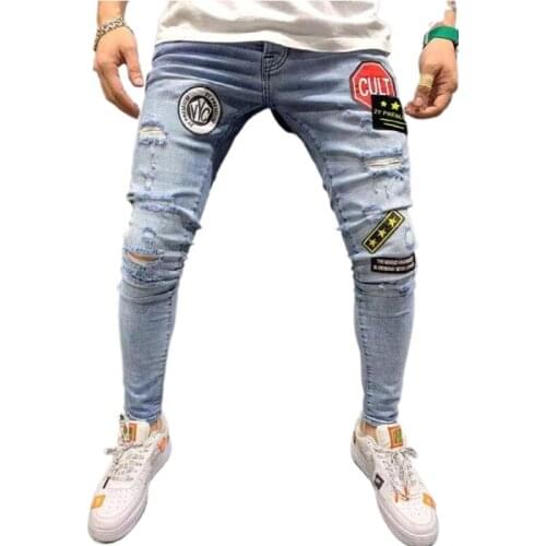 Рваные джинсы для мужчин WIRELESS AGE China At AliExpress