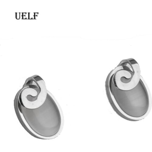 Uelf Korean Statement Crystal Earrings Cute Geometric Opal Stud Earrings For Women 2019 New Fashion Jewelry Oorbellen Brincos