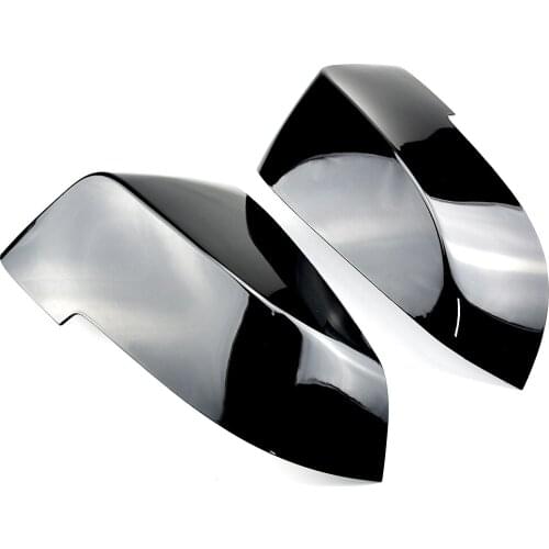 1 Pair Bright black Side Wing Replacement Rearview Mirror Cover Cap for BMW F10 F11 2014 2015 2016 2017 #51167308683/51167308684