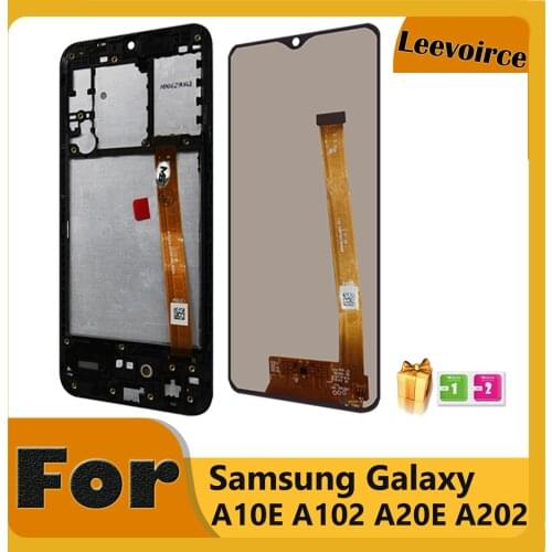 100% Tested Original For Samsung Galaxy A20e A202 A202F A202F/DS Lcd Display Touch Screen Digitizer Assembly Display with frame