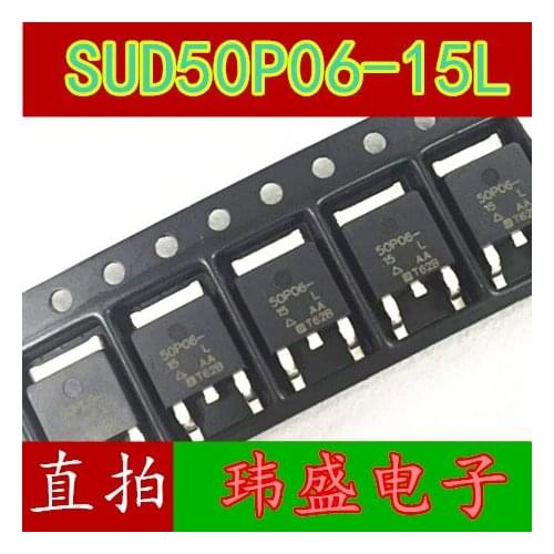 10pcs SUD50P06-15L 50P06 50A 60V TO-252