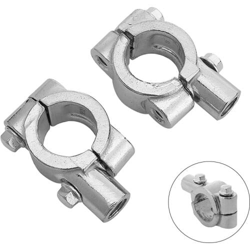 2Pcs/set Motorcycle 22mm HandleBar Mirror Mount Clamp Rear View Mirrors Holder Bracket Silver Accessories