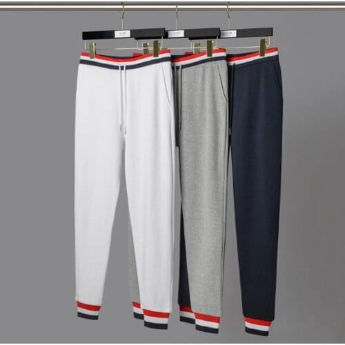 2021 Fashion TB THOM Brand Sweatpants Men Women Waffle Cotton Casual Sports Trousers Tracksuit Bottoms Mens Jogger Track Pants