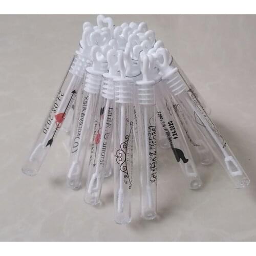 50/100pcs Love Heart Wand Tube Bubble Soap Bottle Playing Fun kid Toy Wedding Decor Compact and Portable Carry Convenient