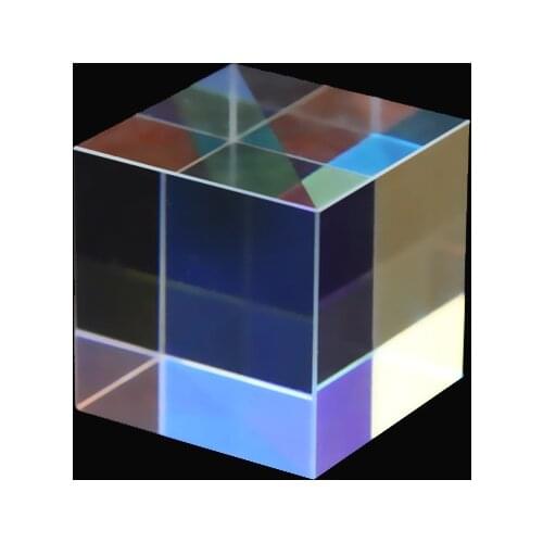 50MM Cube Stained Glass Prism Color-collecting Prism Creative Shape Square Prism Optical Glass Lens Experiment Instrument
