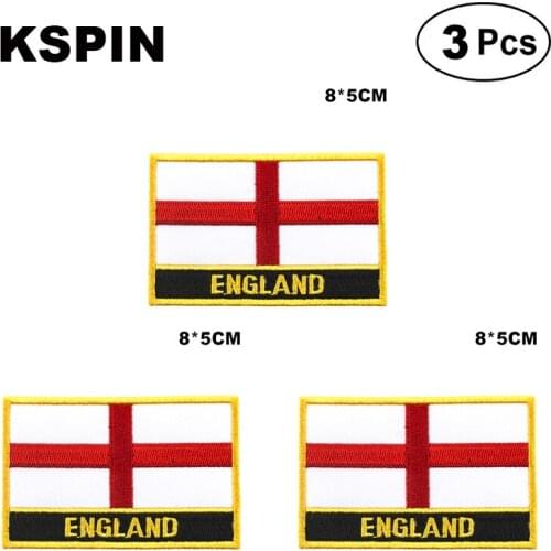 England Rectangular Shape Flag patches embroidered flag patches national flag patches for clothing DIY Decoration