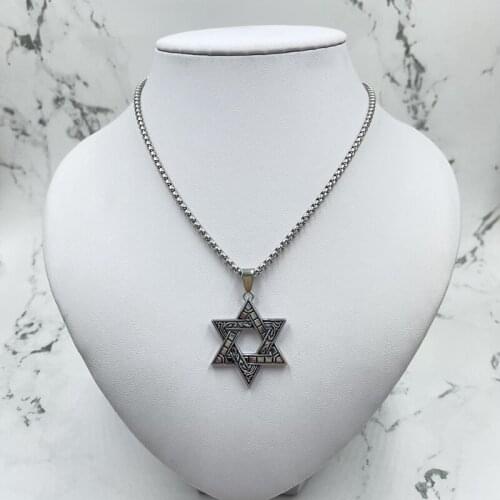 Fashion Retro Ladies Men Pentagram Skull Pendant Chain Necklace Jewelry