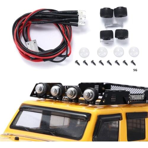 DJC 1/12 1/24 AXIAL SCX24 RC Car Roof Luggage Led Light Bar Kit Jeep Wrangler Crawler Parts Accessories carro controle remoto