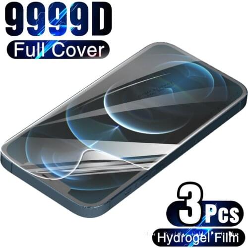 3Pcs Hydrogel Film Screen Protector For iPhone 11 12 Pro X XR XS Max Protective Film For iPhone 7 8 Plus 6 6s SE 2020 Not Glass