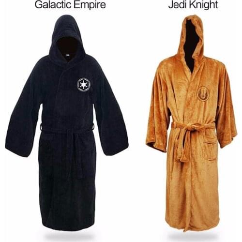 Star Wars Jedi Knight Robe Deluxe Bath Robe Darh Vader Cosplay Costume Brown Robe Dress Gown Sleeping Wear Pajamas