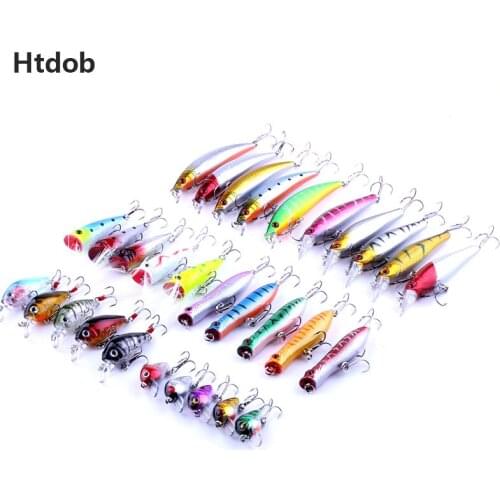 Htdob Mixed 6 Styles Minnow Fishing Lures Artificial Lifelike Carp Fishing Tishing Tackle Plastic Pesca Fishing Bait