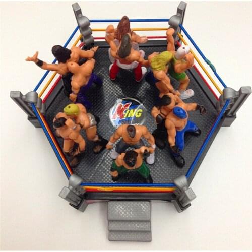 Simulation Fighting Toys Cage Wrestler Scene Model Toys Simulation Fighting Toys 12 Dolls And Various Wrestlers Scene Model Toys