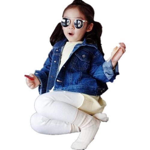 Pudcoco 1-6Y baby Girl boy clothes Fall denim Jacket Long Sleeve Pocket Jacket Coat girls Children autumn spring street clothing