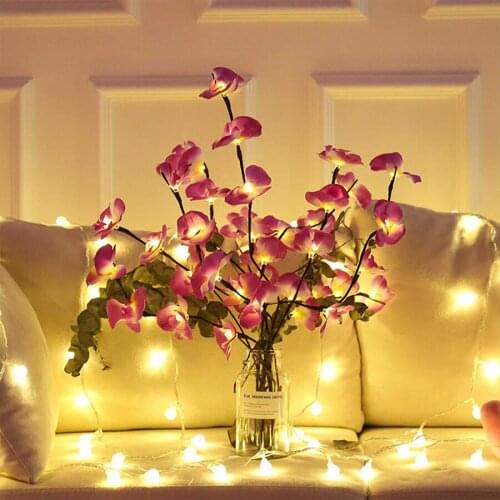 LED Willow Branch Lamp Rose Simulation Orchid Branch Lights Tall Vase Filler Willow Twig Lighted Branch for Home Decoration