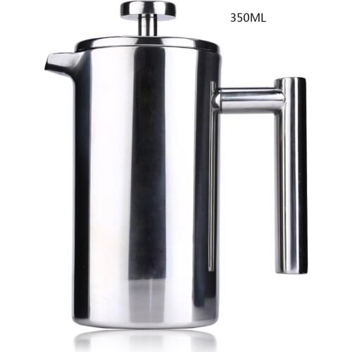 350ML Espresso Coffee Maker Pot Practical Stainless Steel Cafetiere Double Wall Insulated Tea Coffee Maker With Filter For Home