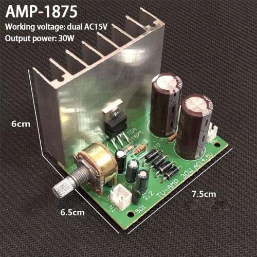 KYYSLB AMP 1875 AC15V*2 30W Mini Power Amplifier Board with Radiator Mono Small Amplifier Board