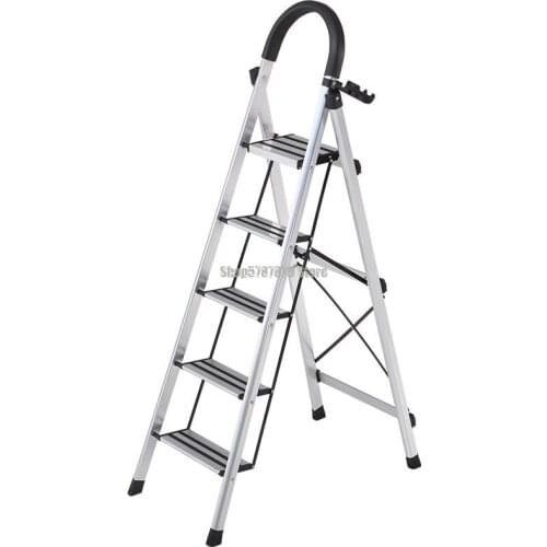 Herringbone Ladder Aluminum Alloy Ladder Household Telescopic Lift Thickened Multi-function Folding Ladder Stainless