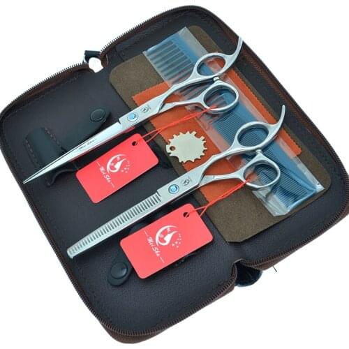 Meisha 7.0" Silver Barbers Cutting Scissors 6.5" Salon Hairdressing Thinning Shears Human Hair Cut Tesouras Hair Clippers A0127A