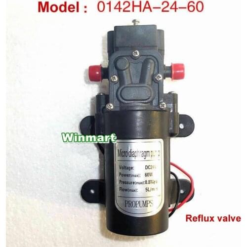 60W DC12V/24V Reflux valve TYPE Micro Diaphragm Water Pump Self-priming Booster Pump 5L/min