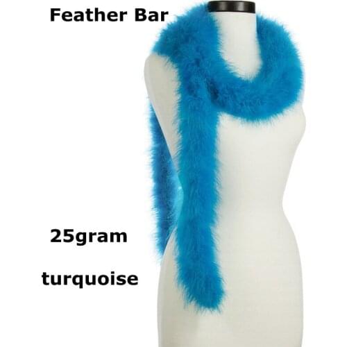 MFeathers 25gram Marabou Feather Boa Turquoise Blue dyed Party Feather Boas 2Meter/pc Fluffy Party Decorative Feather lace craft