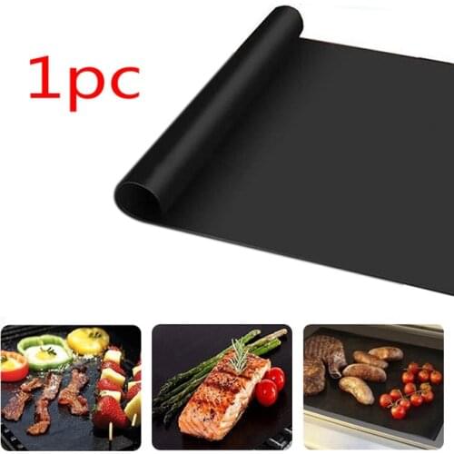 Meijuner Reusable Non-Stick BBQ Grill Mat Barbecue Grilling Mat Baking Sheet Portable Cooking Tool For Kitchen And Picnic