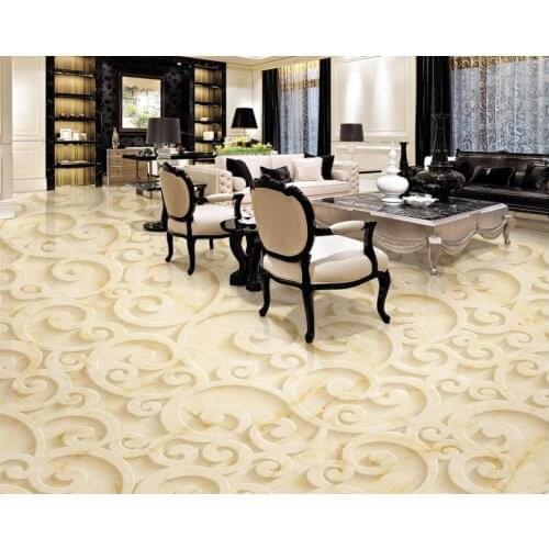 Marble flooring embossed 3D site PVC waterproof floor Custom Photo self-adhesive 3D floor wallpapers