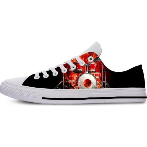 Men Casual Shoes Band Drums Hot Fashion For Men/women High Quality Harajuku 3D Printing Band Drums Off White Shoes Man