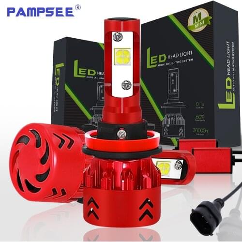 PAMPSEE M7 9600LM Car Led Headlight Set Build in Cree Chips LED H7 H4 H8 H9 H11 HB3 9005 H10 HB4 9006 12V 80W Led Auto Bulbs