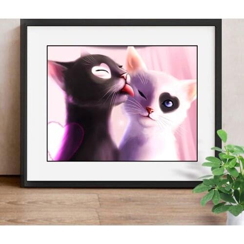 Diamond Embroidery Kits Diy 5d Diamond Painting Animals Mosaic Pattern Crystals Cats Rhinestones Paintings