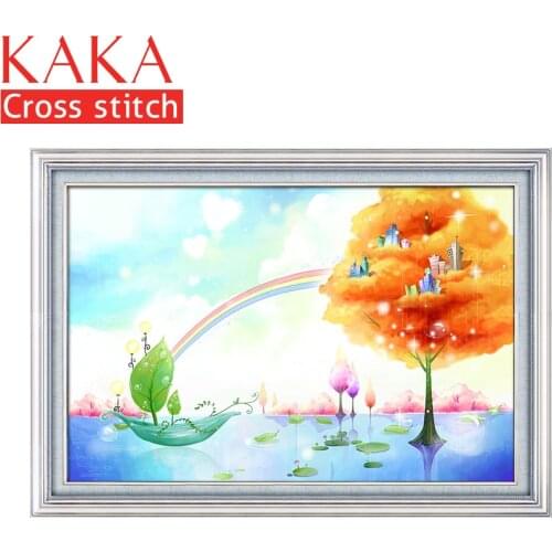 Cross stitch kits,Embroidery needlework sets with printed pattern,11CT-canvas for Home Decor Painting,Flowers Full NCKF173