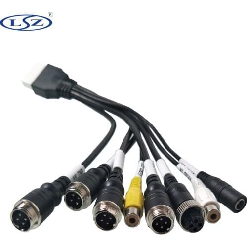 Spot wholesale aviation head extension cable Car MDVR cable 4pin aviation head audio and video power cable