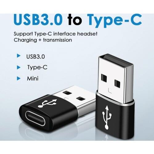 Mini Type-C Female to USB 3.0 Male Adapter Data Transfer Charging OTG Connector