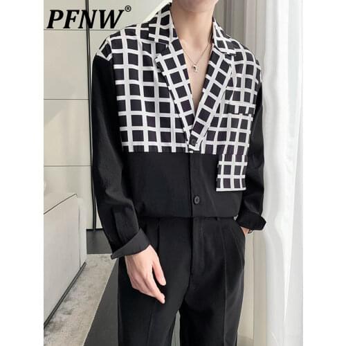 Мужские клечатые рубашки PFNW China At AliExpress