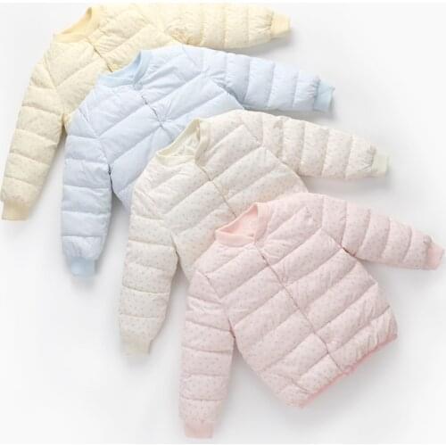 Fashion cute winter Kids Waistcoats baby boys girls jacket down clothing sweet coat Candy-colored Outwear
