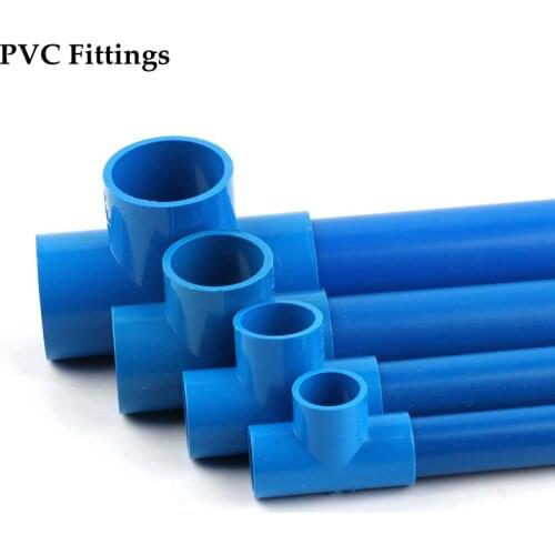 50pcs/lot 20mm PVC Tee Connector Aquarium Tank Household Tap Pipe Adapter Garden Water Connectors Irrigation System Fittings