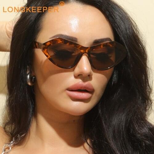 Fashion Cat-eye Sunglasses Sexy Cute Lady Leopard Irregular Sun Glasses Plastic Frame Goggles Eyewear For Female Oculos