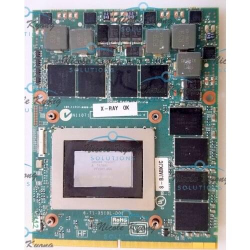 GTX675M GTX 675M 6-71-X510L-D01 6-71-X510L-D02 2G VGA Video Card For Clevo X7200 X8100 P150HM P170HM P150EM P170EM P150SM P170SM