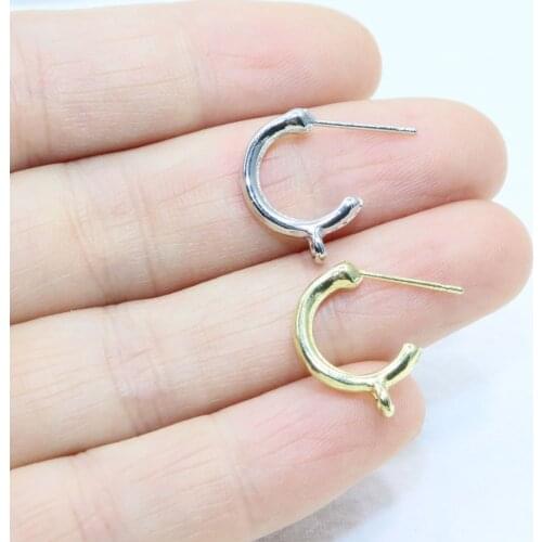 Eruifa 20pcs 14mm Hoop Zinc alloy Jewelry DIY Charms Pendant Necklace, Earring Bracelet 2 Colors