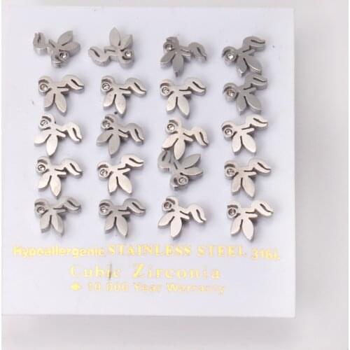 10 Pairs Earrings Set For Women 2002 Brinco Stainless Steel Gold Silver Color Earring Fashion Jewelry Baby Girl Brinco Party