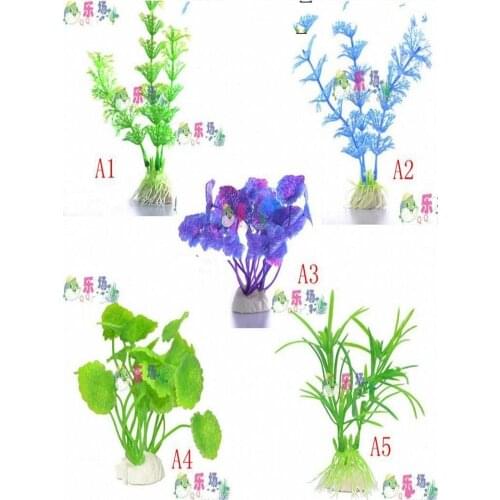 10pcs Fish tank simulation plants landscaping aquarium decorative landscaping plants aquarium fish tank ornament plastic plants