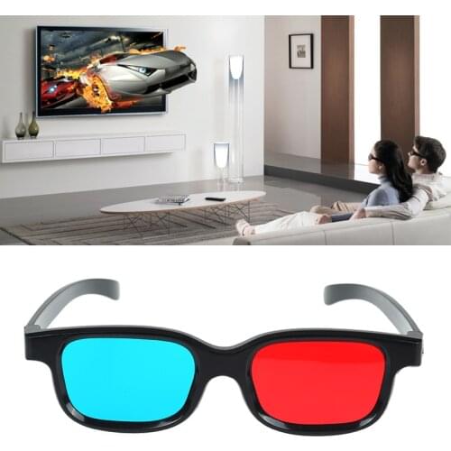 1x Black Frame Red Blue Universal 3D Glasses For Dimensional Anaglyph TV Movie DVD Game Video Offers A Sense Of Reality