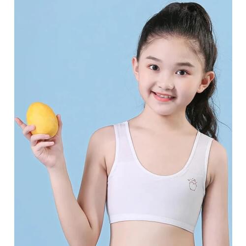 2-pack 9-16 Years Children Girl Bra Underwear for Puberty Girls Tops Kids Underwear Bra Vest Childrens Teenage Camisole