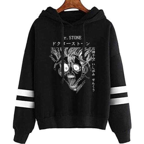 2021 Japan Hot Anime Dr.STONE Hoodies Loog Sleeve Street Style Hooded Streetswear Sweatshir Ishigami Senku Men Women Unisex Top